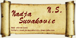 Nadja Šuvaković vizit kartica
